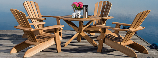 Bryggstolar i massiv teak